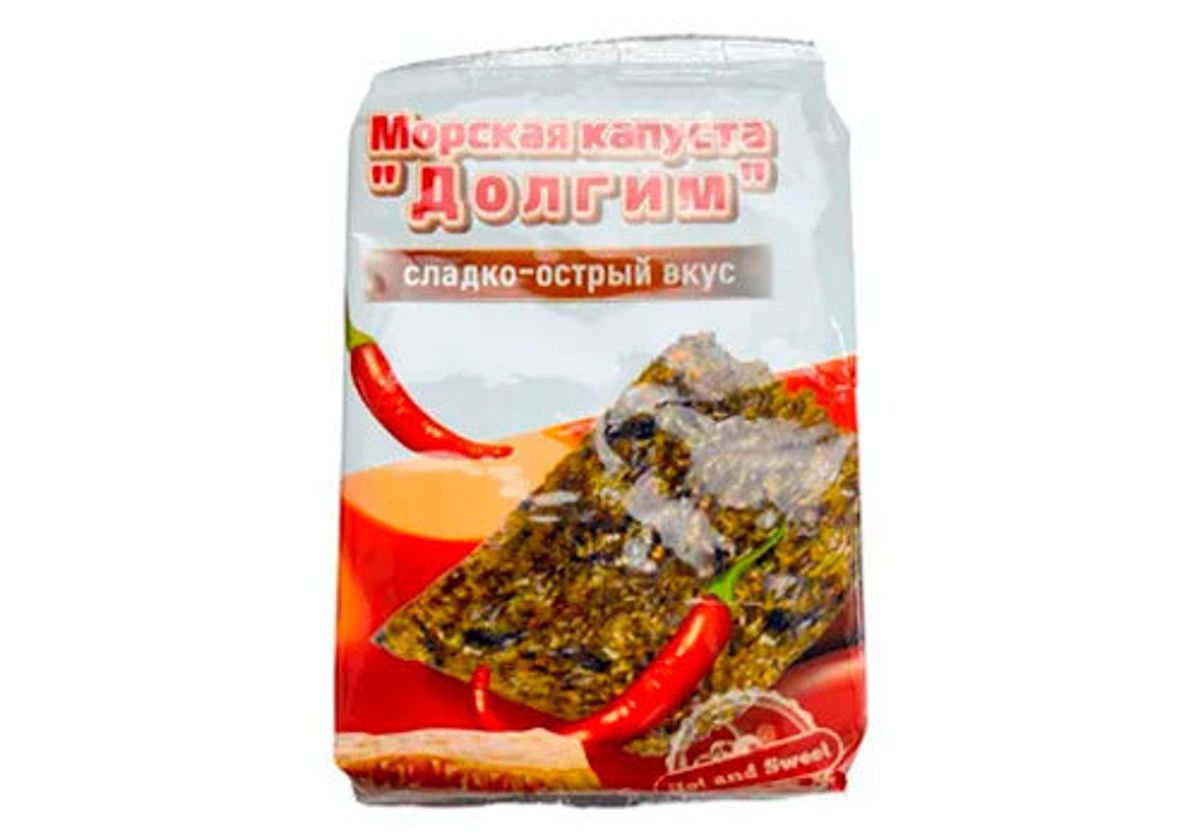 Морская капуста обжаренная со сладко-острым вкусом, 5г