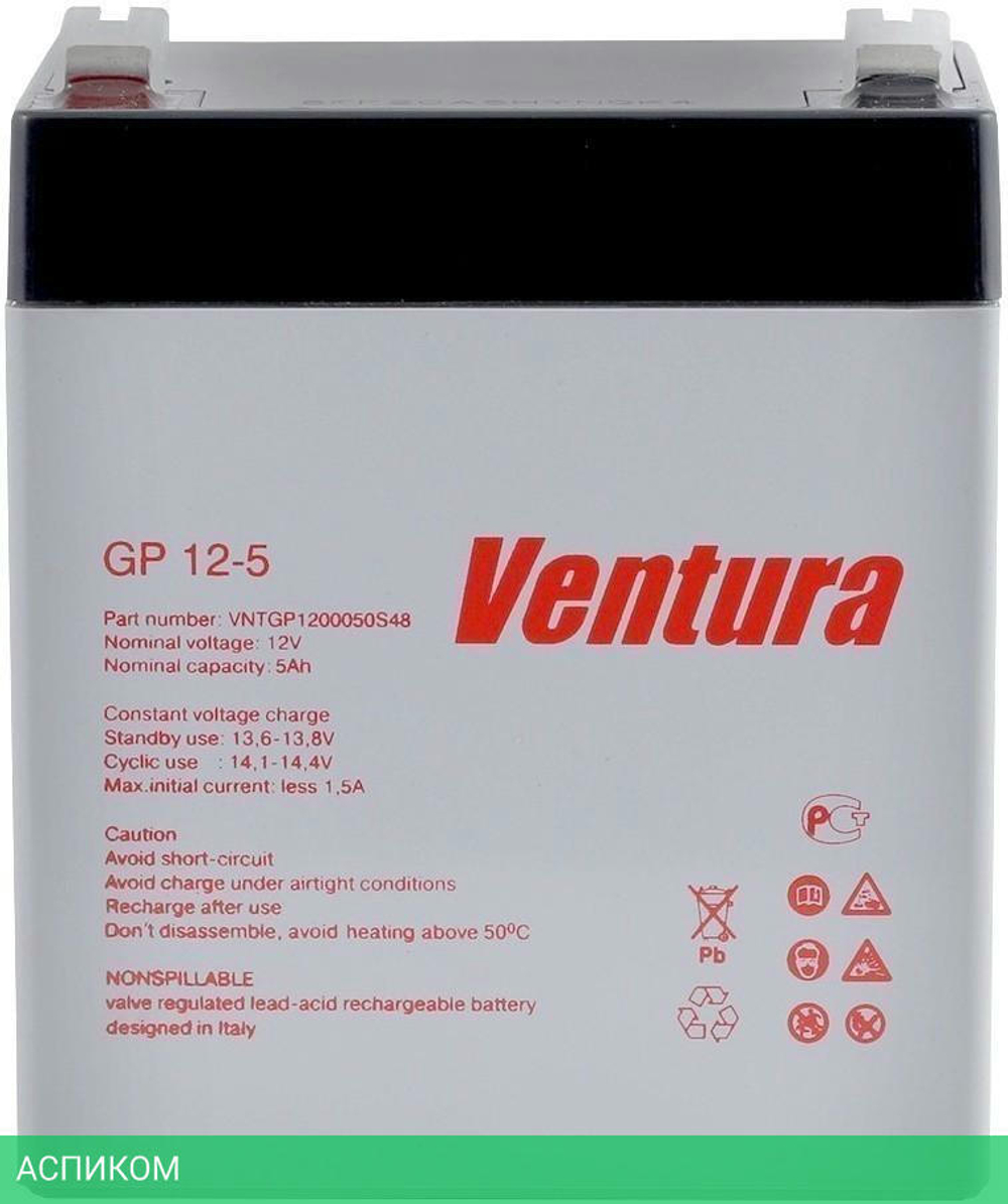Аккумулятор для ИБП Ventura 12V/5Ah 183671 (GP12-5)
