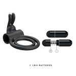 Вибрирующее кольцо Osmond с подхватом мошонки (Цвет: черный)