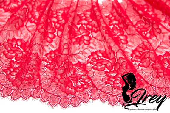 03-07 Кружево эластичные реснички 23 см, красный 100