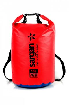 Гермомешок Sargan Престиж-15 с 2 лямками красный-синий 15 л