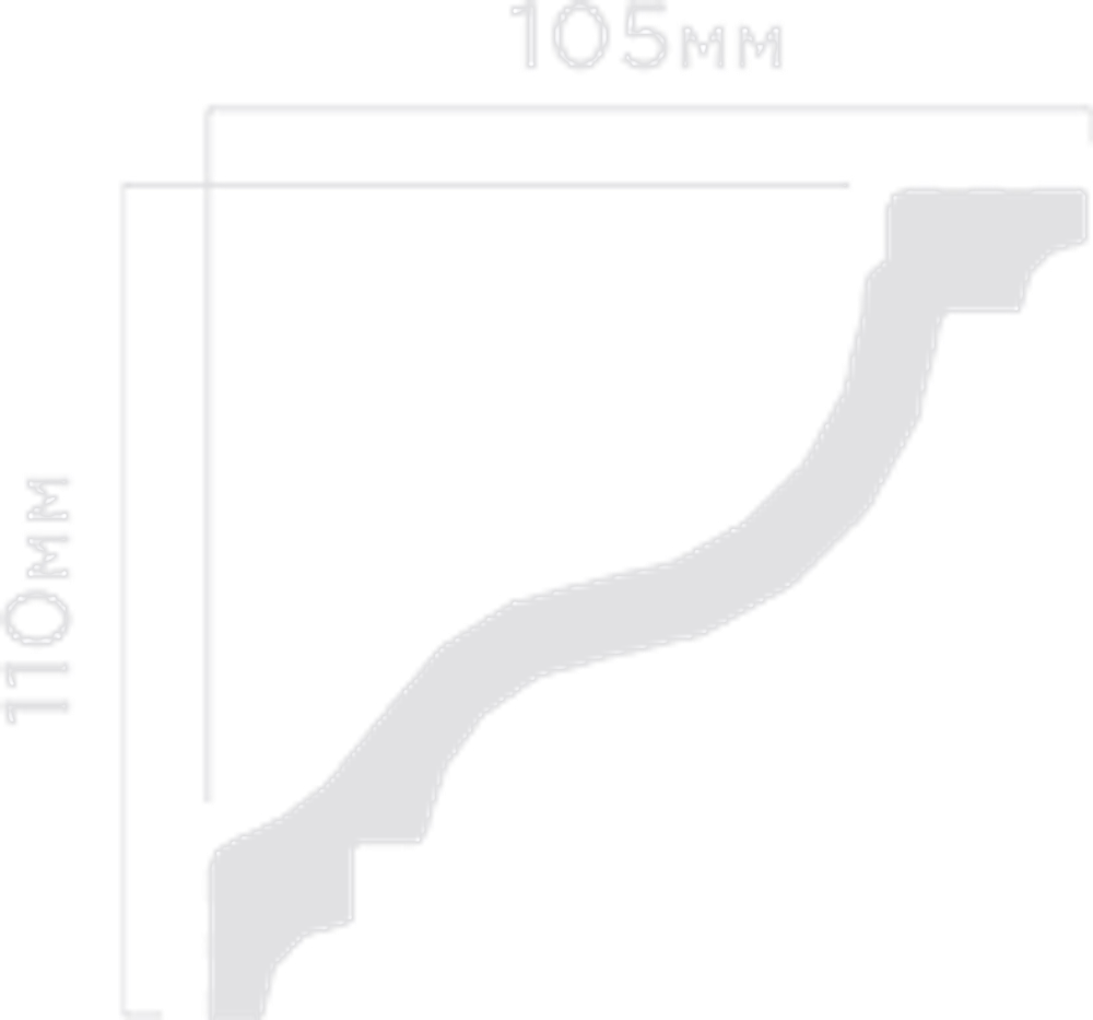 Карниз HiWood, 105x110 мм