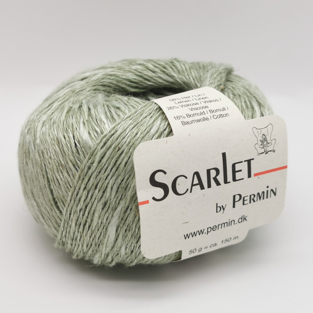 Пряжа для вязания Scarlet 888012, 58% лен, 16% хлопок, 26% вискоза (50г 150м Дания)