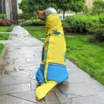 Дождевик для крупных пород собак «KOMFORT»,, цвет жёлто - голубой, р XL