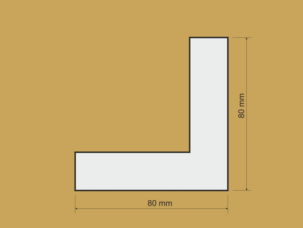 Уголок Г-образный 80x80 35R