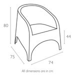 Кресло пластиковое плетеное Siesta Contract Aruba, белый