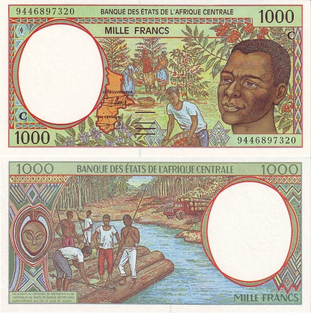 Конго 1000 франков, 1993-2002 Плот UNC