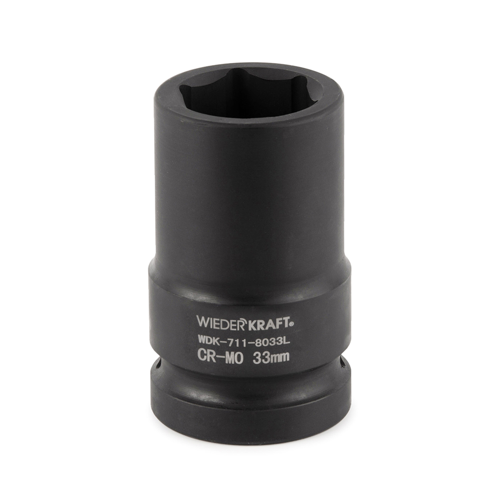 WDK-711-8033L Головка торцева ударная глубокая 1", 6 граней, 33 мм