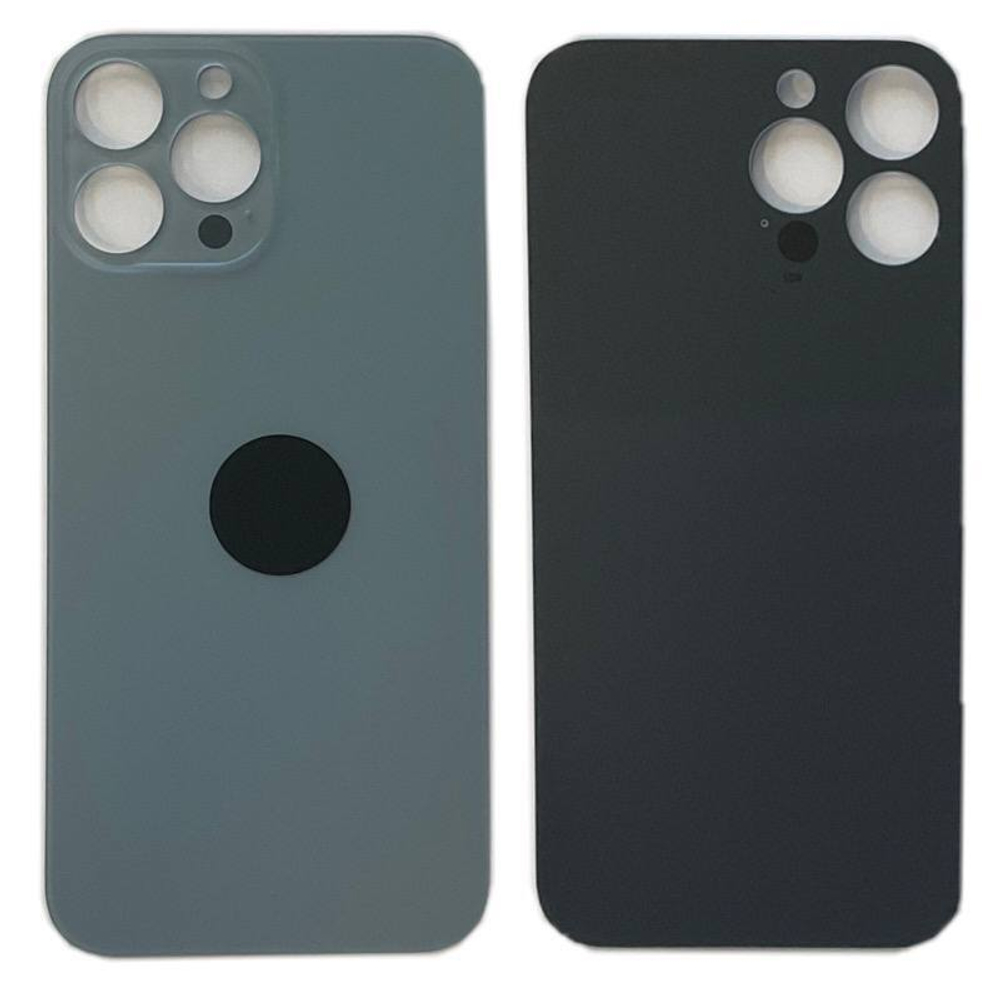 Задняя крышка для Apple iPhone 13 Pro Голубой (стекло, широкий вырез под камеру) - Премиум