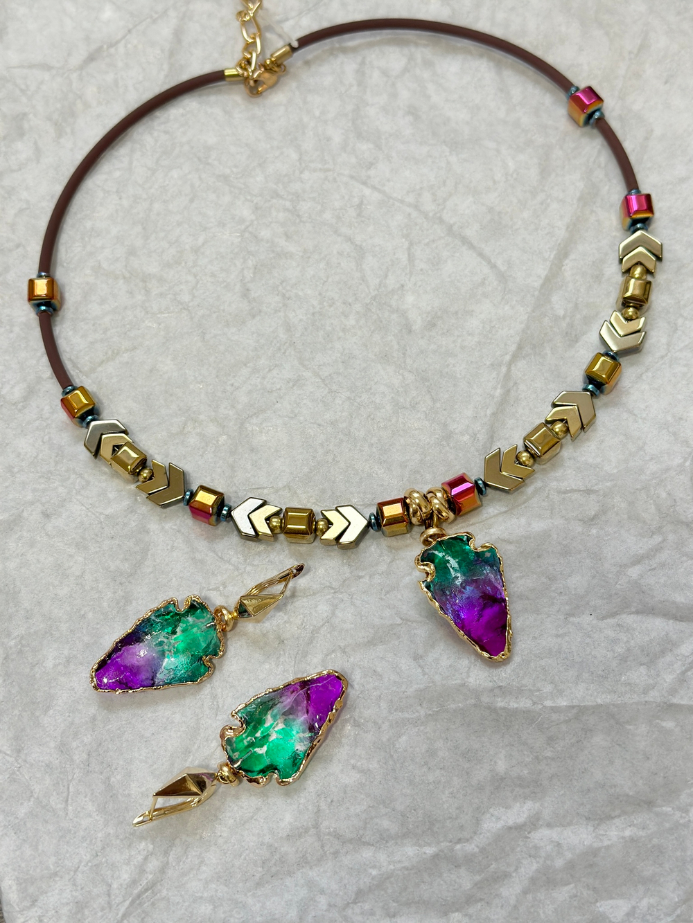 HMG 1308 Биколор Серьги кристалл арт.1190