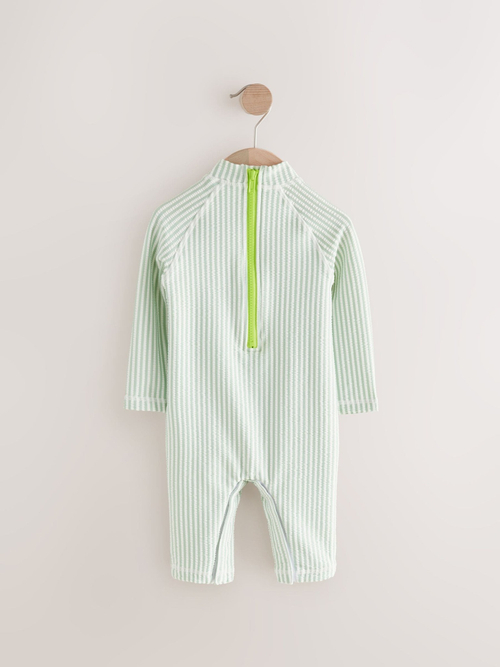 Костюм плавательный слитный и кепка в комплекте для мальчика Next E22-296, Салатовый