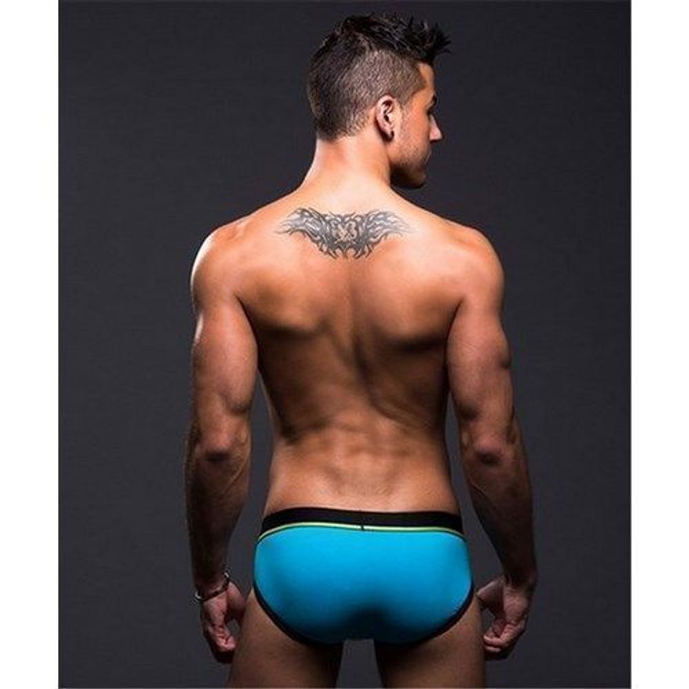 Мужские трусы брифы голубые Andrew Christian Glow Almost Naked Quirk   AC9521
