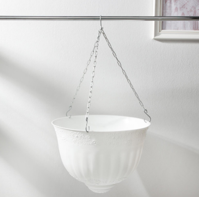 Кашпо для цветов подвесное «Венеция», 10 л, пластик, белое
