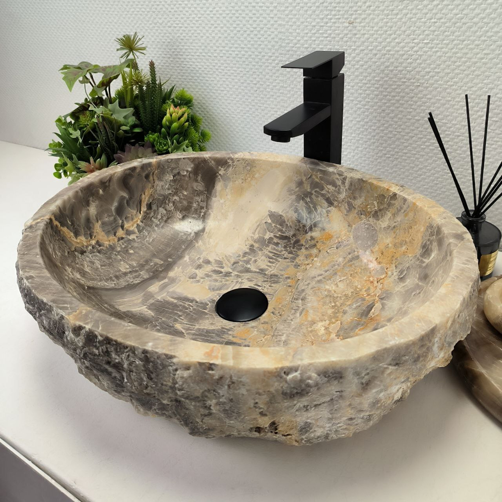 Раковина из оникса Erozy Grey EO-62601 (52*43*15) 0093
