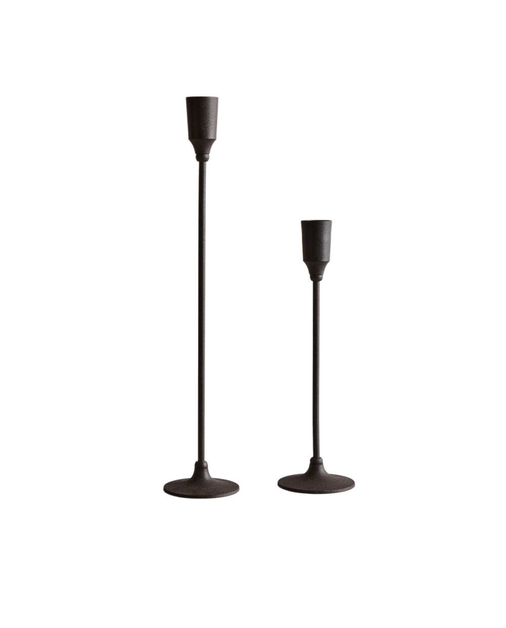 Zara Home Подсвечник из латуни, цвет чёрный, 23 см