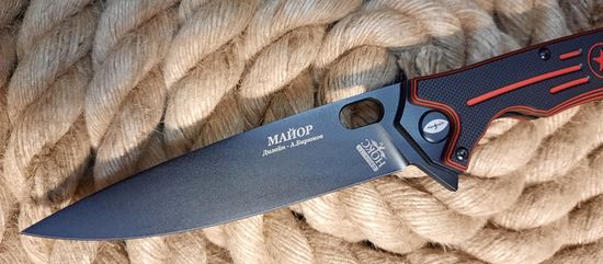 Нож НОКС Майор сталь VG10 Black (328-737406) - юбилейный "80 лет Победы!"