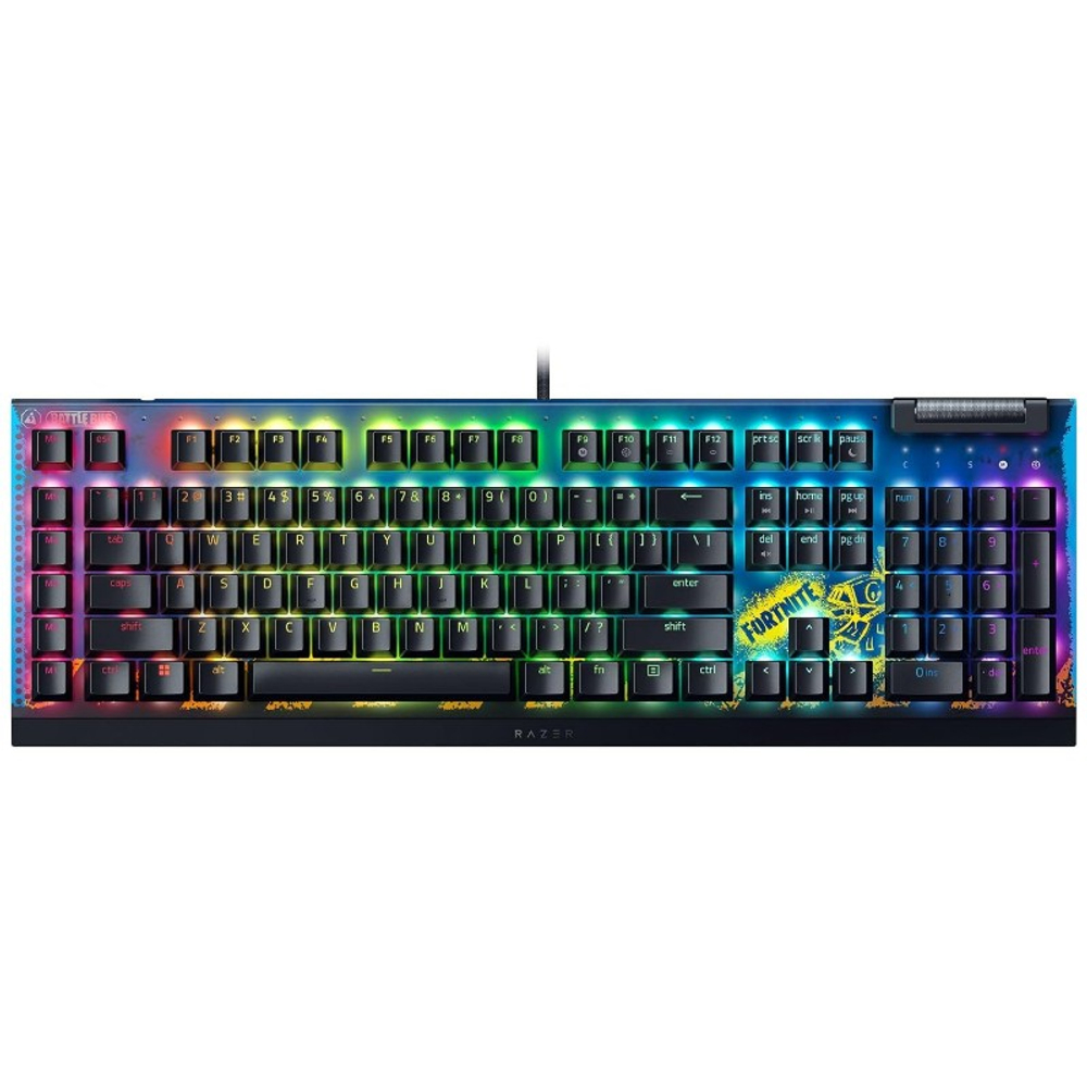 Клавиатура Razer BlackWidow V4 X (Yellow Switch), Fortnite Edition - US Layout