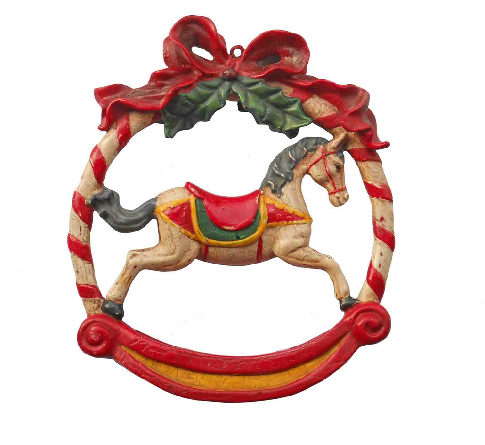 Венок с лошадкой, ёлочное украшение