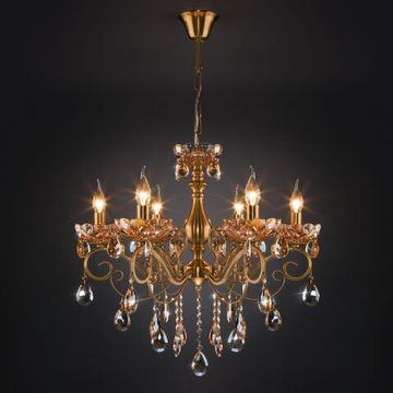 10109/6 / подвесной светильник / бронза/тонированный хрусталь Strotskis