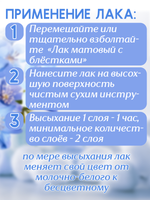 Лак матовый с блестками+защитный воск 2х100 мл