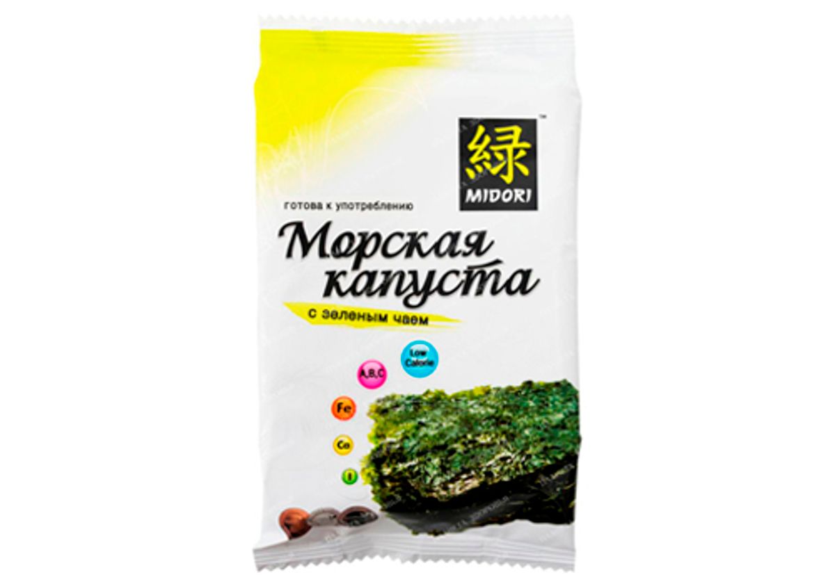 Морская капуста с зеленым чаем, 5г