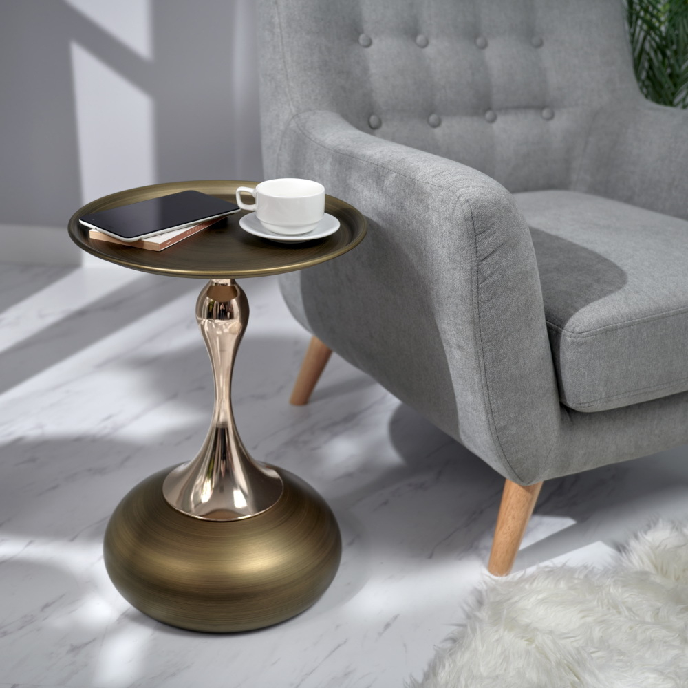 Кофейный столик Angel 40x55см, латунь, металл