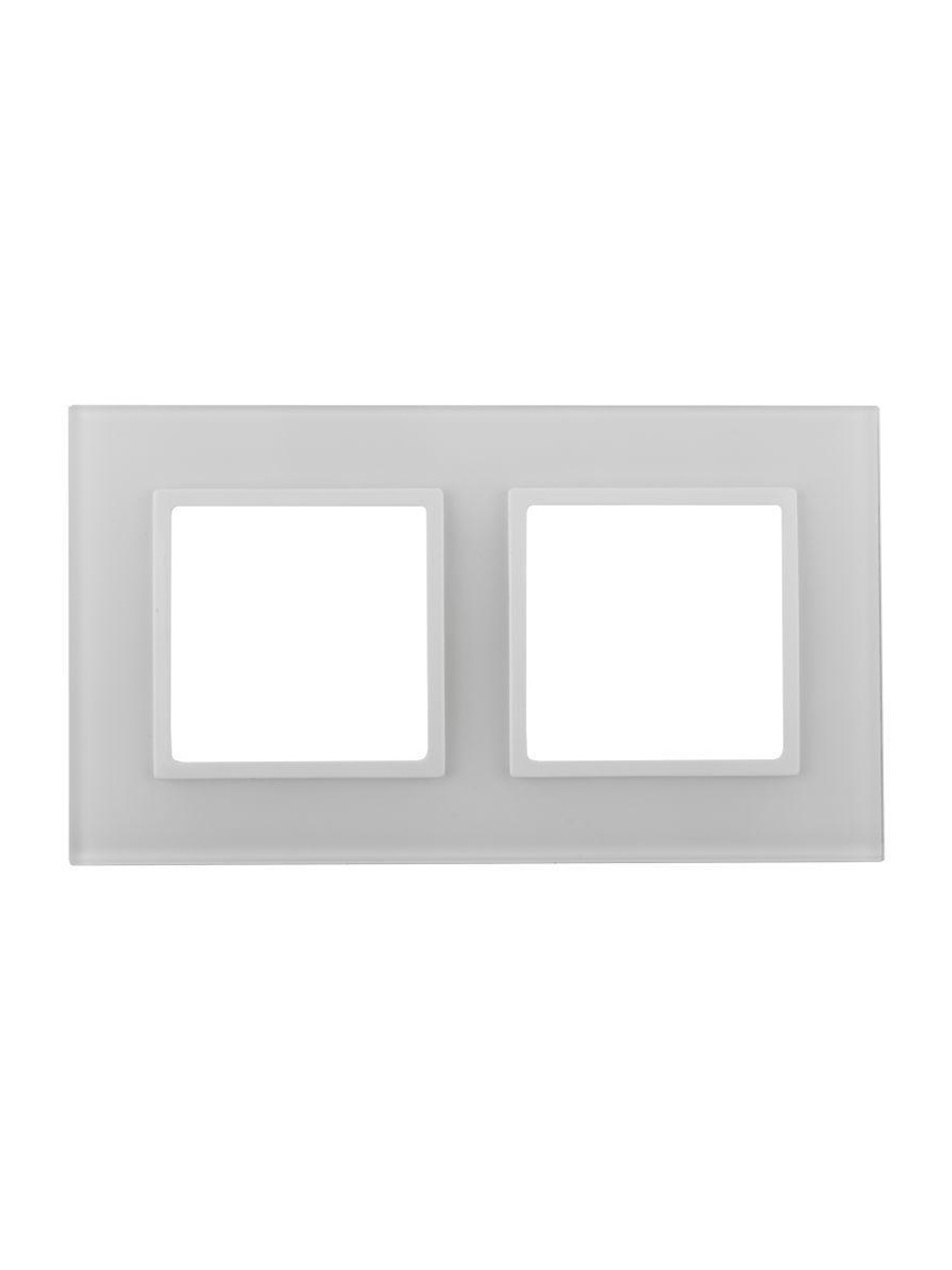 Рамка 2-м 14-5102-01 стекло Elegance бел.+бел. Эра Б0059168