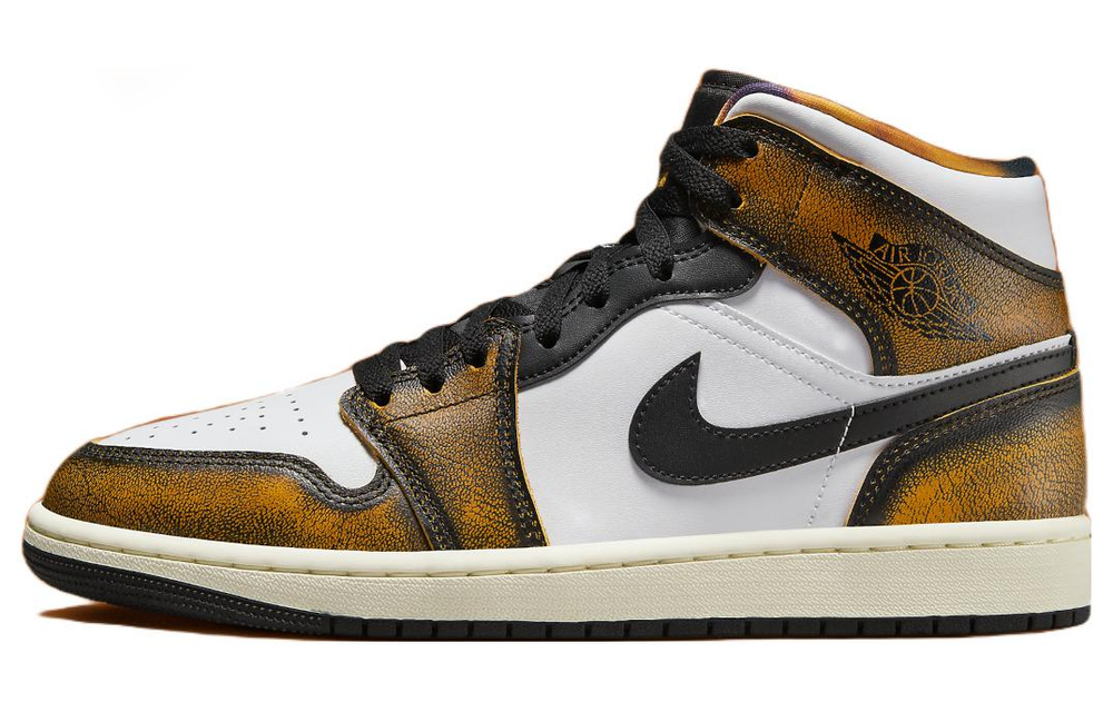 Jordan 1 Mid Se Orange Wear Away