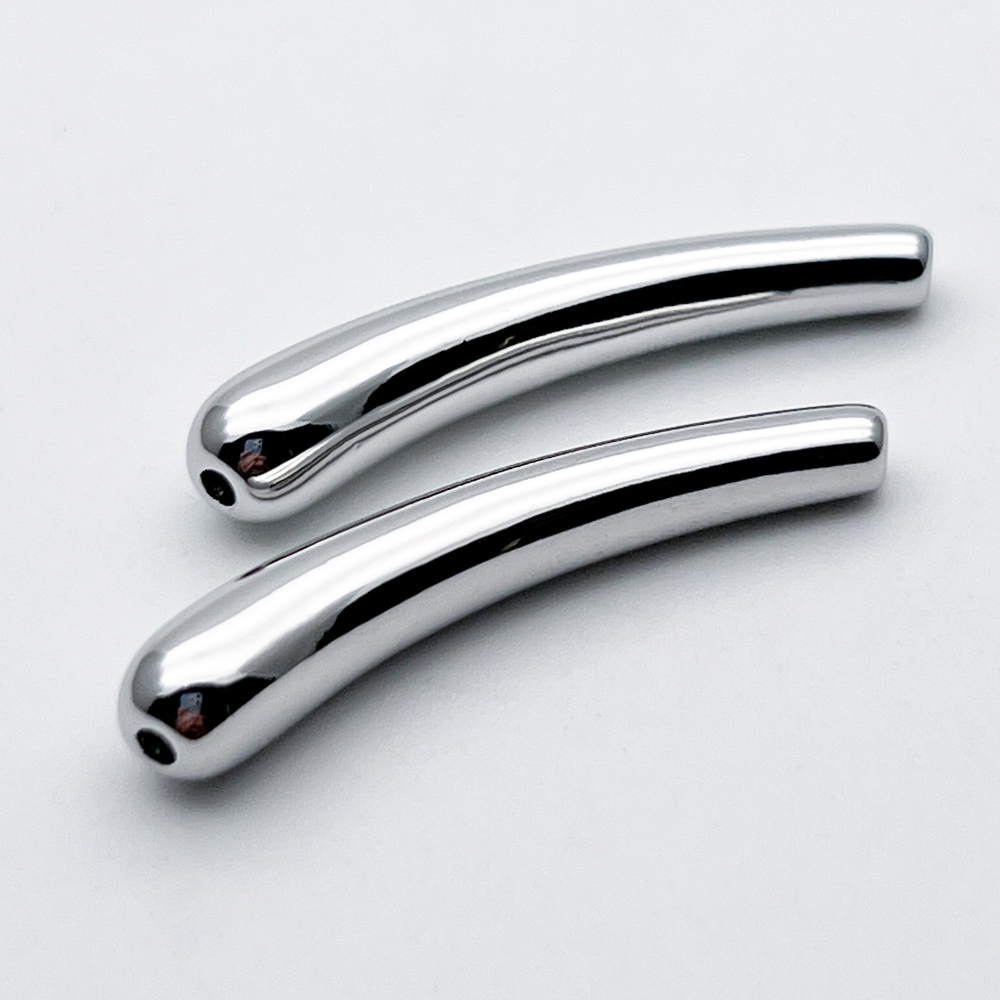 Бусина Капля, цвет серебро (родий), размер 33*6 мм, цена за 1 шт