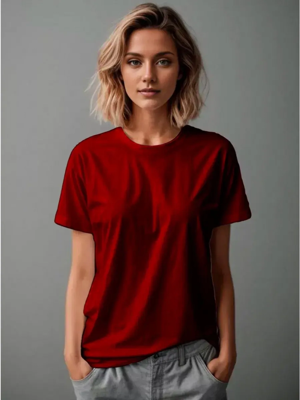 Футболка однотонная базовая хлопок унисекс Баракаттекс