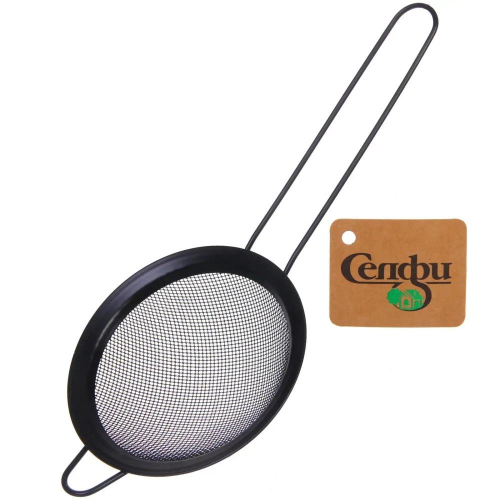 Сито металлическое «Black» 10см с ручкой