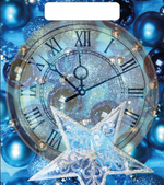 Пакет с вырубной неусиленной ручкой 20х30 (30) Тико НГ (Время нового года) Россия