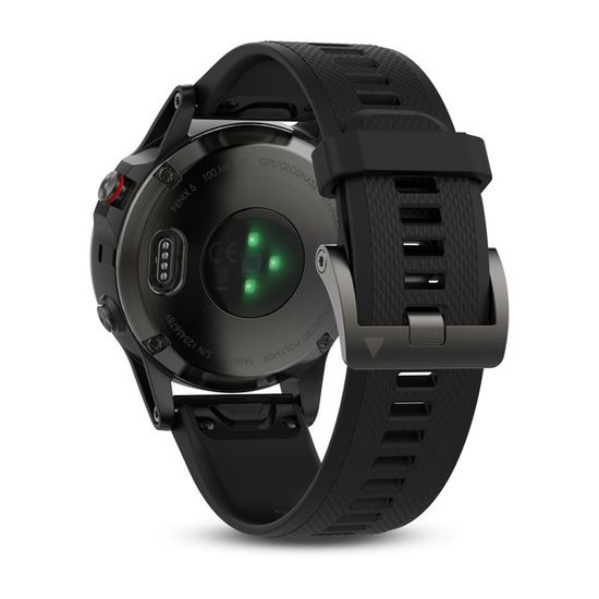 Умные мужские спортивные часы Garmin Fenix 5 - серые с черным ремешком 010-01688-00