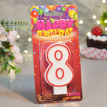 Свеча для торта цифра "8"