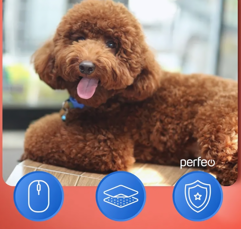 Perfeo Коврик для компьютерной мыши "Dog", Рис.1 (240*200*2 мм), ткань+резиновое основание