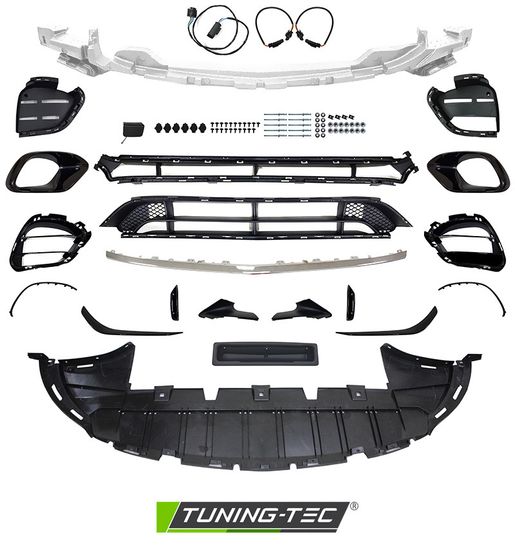 Бампер передний SPORT CHROME STYLE PDC для MERCEDES CLA W118 19-23