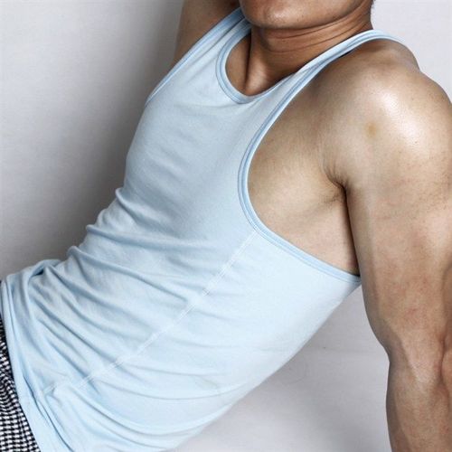 Мужская майка голубая SuperBody T-shirt Sky Blue 5475