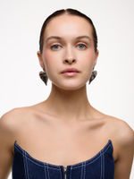 Серьги "Lily petal" Silver