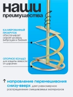 Миксер строительный, насадка для перфоратора 80х400 Для перемешивания смесей и красок