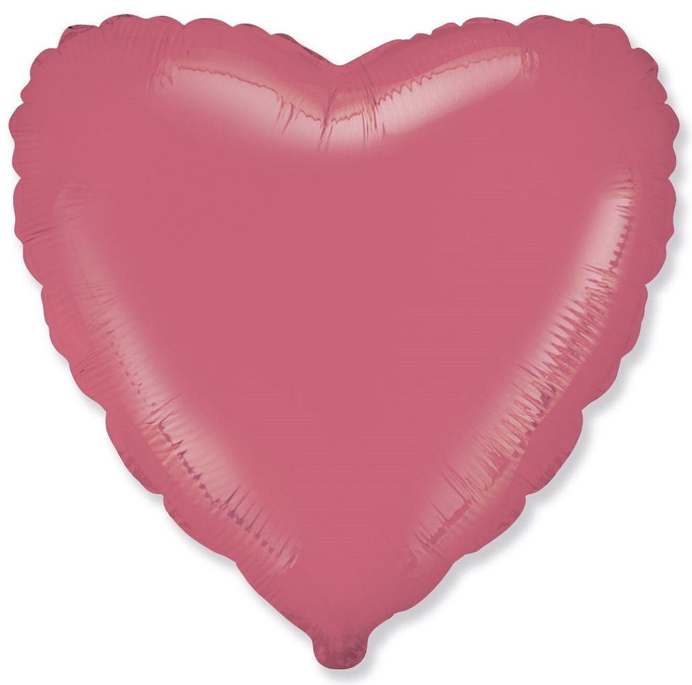 Шар (18''/46 см) Сердце, Коралловый, Макарунс, 1 шт.