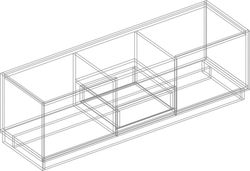 Тумба под ТВ "Трио" (пикар/бетон пайн темный), ЛДСП, Велес