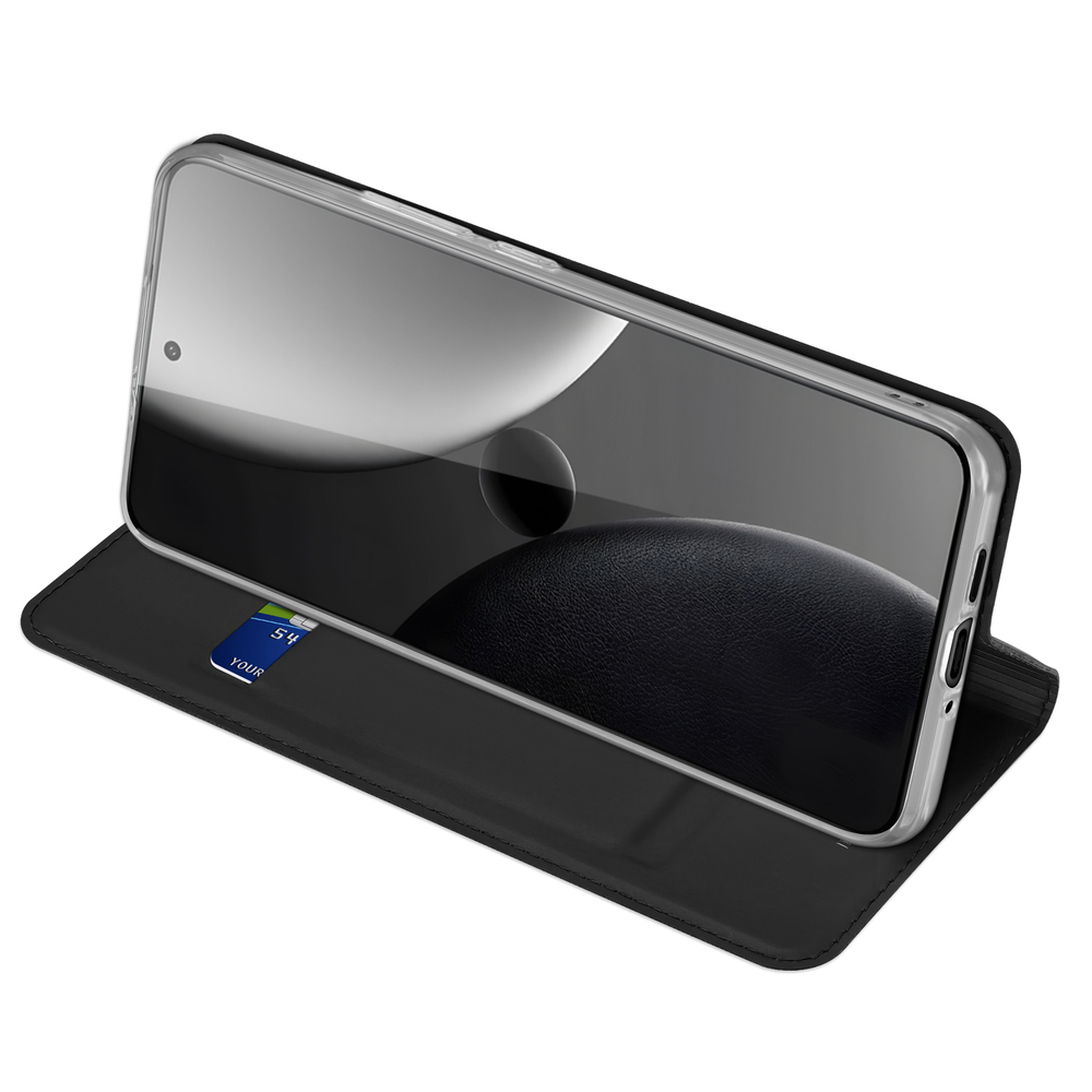 Чехол книжка из PU кожи черного цвета от Dux Ducis для Xiaomi 15 Ultra, серия Skin Pro Series Case