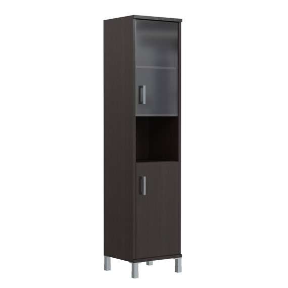 Шкаф-колонка высокая с малой стеклянной дверью и глухой B 431.10(R)  475х450х2054 BORN