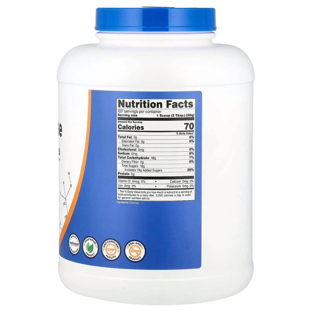 Nutricost, декстроза, без добавок, 4536 г (10 фунтов)
