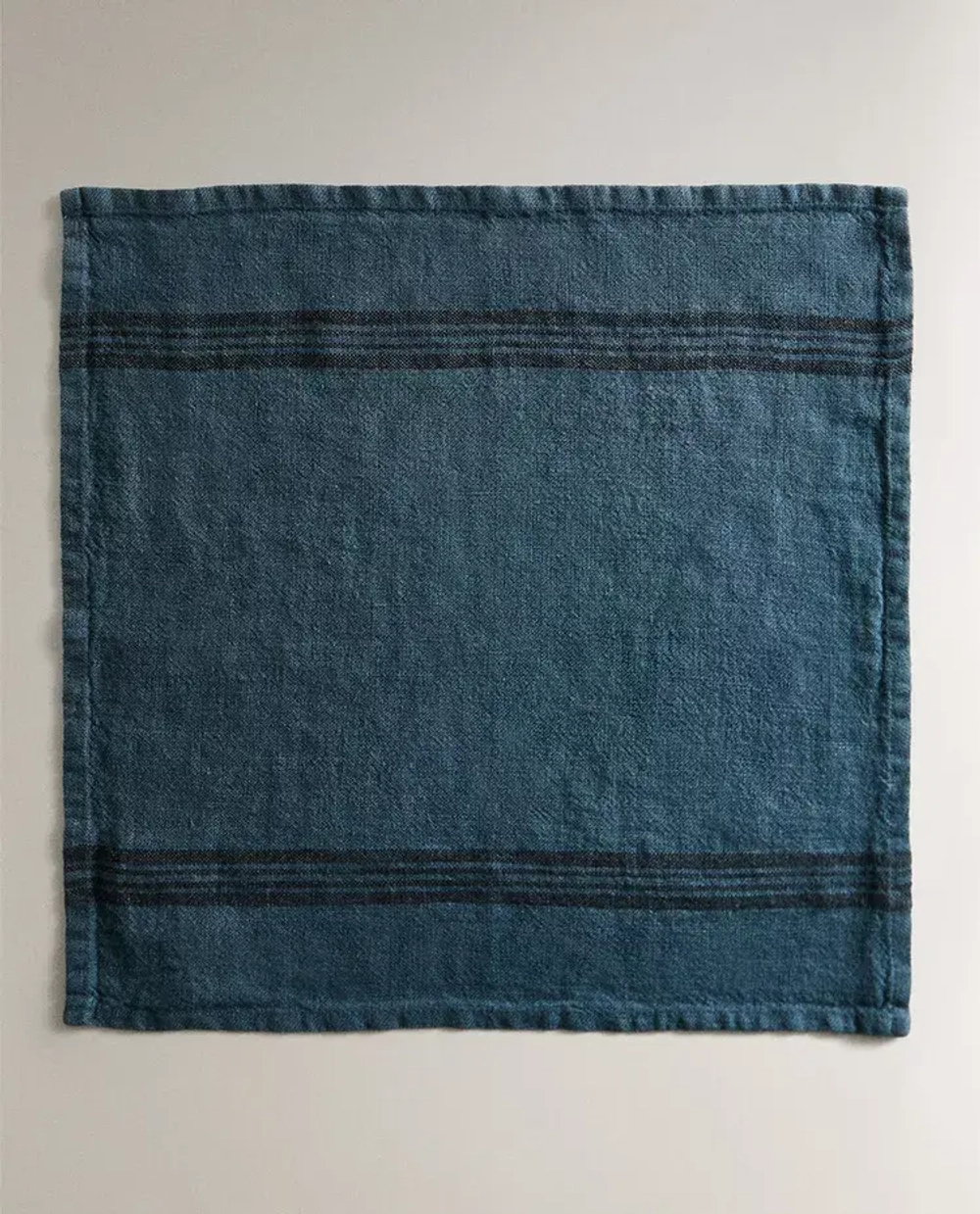 ZARA HOME САЛФЕТКА ИЗ ПЛОТНОГО ЛЬНА (НАБОР ИЗ 2 ШТ.), СИНИЙ
