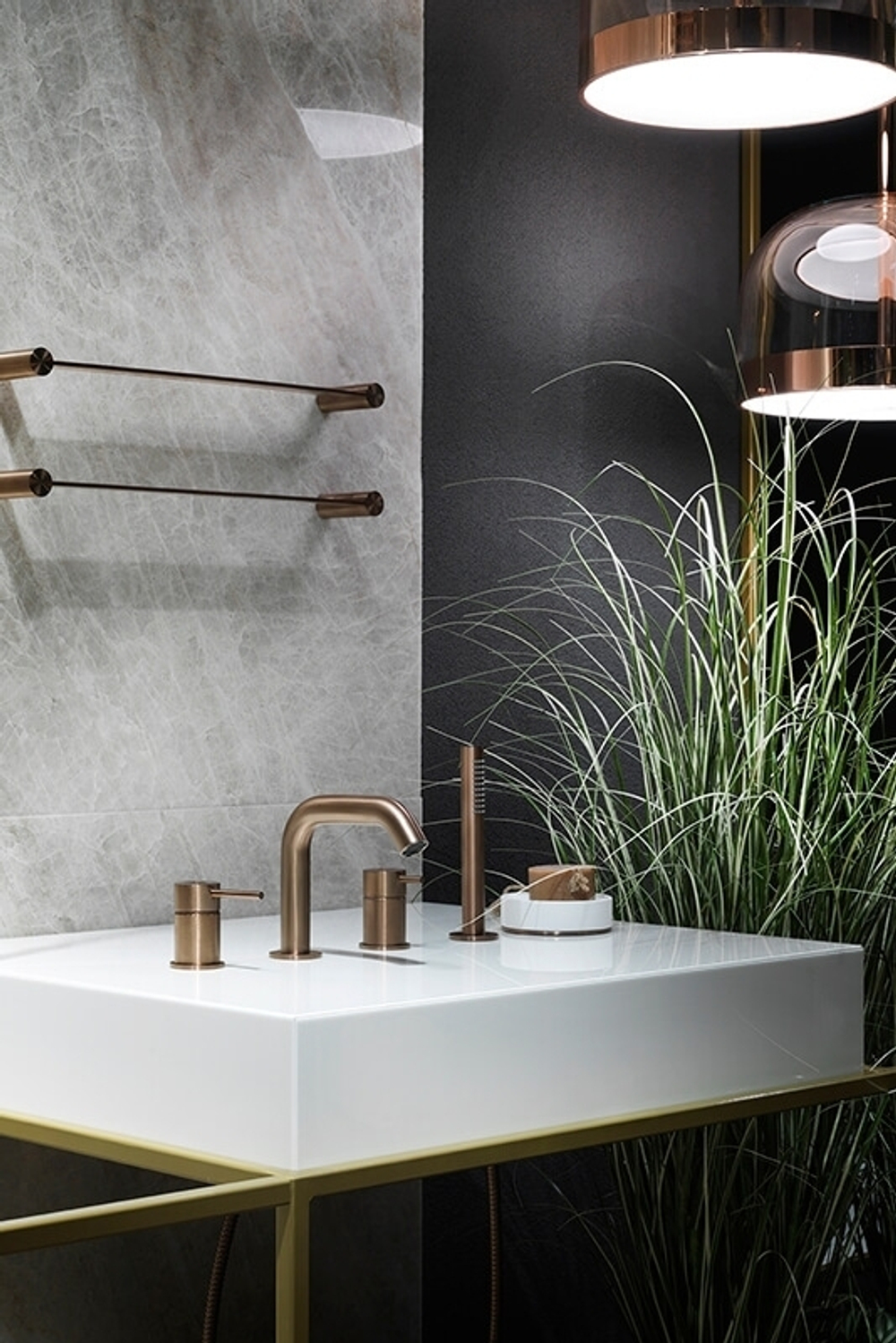 Полотенцедержатель Gessi 316, настенный, L300 мм, цвет Copper Brushed PVD