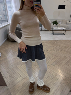 Водолазка молочный