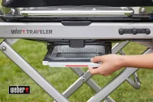 Портативный газовый гриль Weber Traveler Stealth Edition, 1 горелка, чёрный