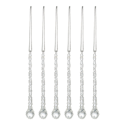 Набор ёлочных украшений Icy sparkles из коллекции New Year Essential, 6 шт.