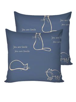 Постельное белье Котики Котики "Котики/Котики (компаньон)" 2-спальный   наволочки 50х70 2шт Простынь на резинке 160х200 см  Пододеяльник 175х215 см